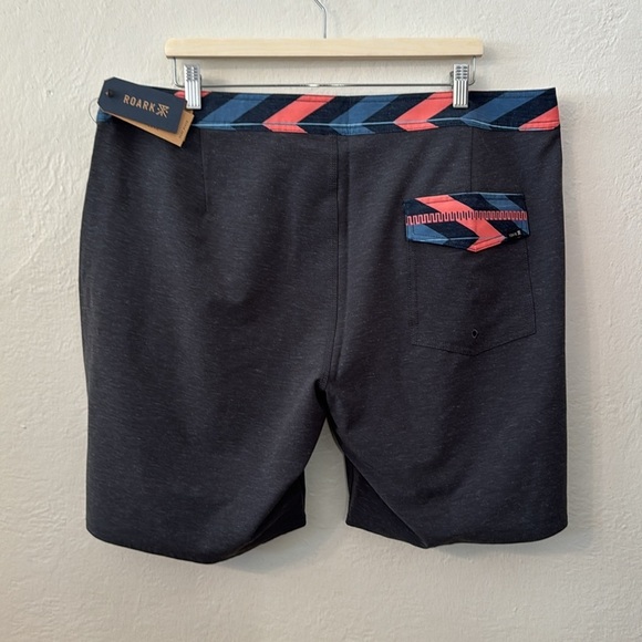 NWT$66 Roark Passage 18" Mens Board Short Obscura Aztec Tribal Print Hemp Sz 40 - Picture 6 of 12